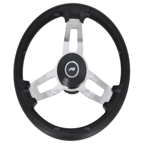 STEERING WHEEL IMNASA PU/SS 350mm